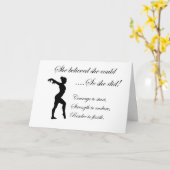 Gymnastik Inspiration Zitat Karte (Gelbe Blume)