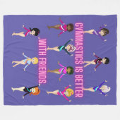 Gymnastik ist besser mit Freunden Fleecedecke (Vorderseite (Horizontal))