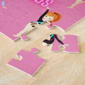 Gymnastik ist besser mit Freunden in Rosa Hübsch Puzzle (Seite)