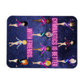 Gymnastik ist besser mit Freunden Magnet (Horizontal)