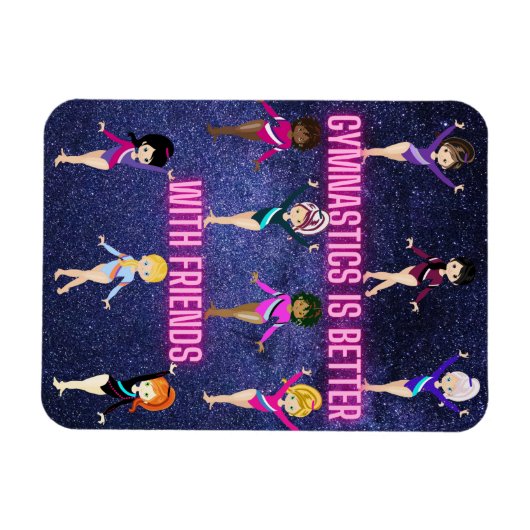 Gymnastik ist besser mit Freunden Magnet (Horizontal)