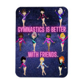 Gymnastik ist besser mit Freunden Magnet (Vertikal)