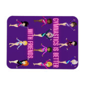 Gymnastik ist besser mit Freunden Magnet (Horizontal)