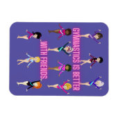 Gymnastik ist besser mit Freunden Magnet (Horizontal)