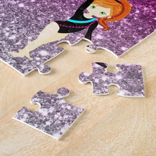 Gymnastik ist besser mit Freunden Ombre Sparkle Puzzle (Seite)