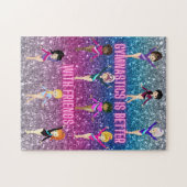 Gymnastik ist besser mit Freunden Ombre Sparkle Puzzle (Horizontal)