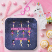 Gymnastik ist besser mit Freunden Pappteller (Party)