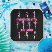 Gymnastik ist besser mit Freunden Pappteller (Party)
