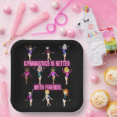 Gymnastik ist besser mit Freunden Pappteller (Party)
