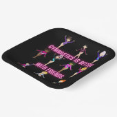 Gymnastik ist besser mit Freunden Pappteller (Gewinkelt)