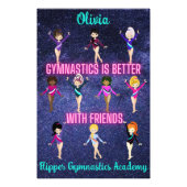 Gymnastik ist besser mit Freunden Personalisiert Fotodruck (Vorne)