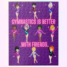 Gymnastik ist besser mit Freunden Puzzle