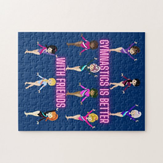 Gymnastik ist besser mit Freunden Puzzle (Horizontal)