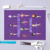 Gymnastik ist besser mit Freunden Seidenpapier (Handwerk)
