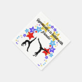 Gymnastik ist besser mit Freunden Serviette (Ecke)