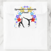Gymnastik ist besser mit Freunden Sticker (Tasche)