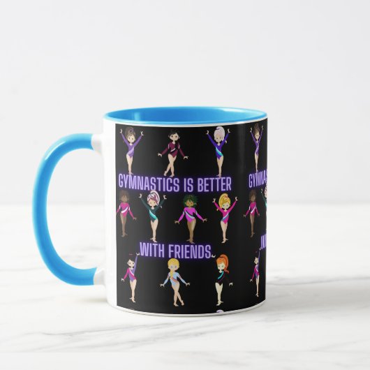 Gymnastik ist besser mit Freunden Tasse (Links)