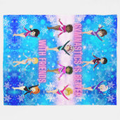 Gymnastik ist besser mit Freunden Winter Wonder Fleecedecke (Vorderseite (Horizontal))