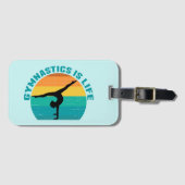Gymnastik ist das Leben Schönes Sunset Gymnastik A Gepäckanhänger (Vorderseite (Horizontal))