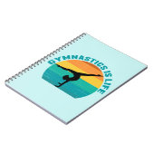 Gymnastik ist das Leben Schönes Sunset Gymnastik A Notizblock (Linke Seite)