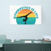 Gymnastik ist das Leben Schönes Sunset Gymnastik Banner (Messeveranstaltung)