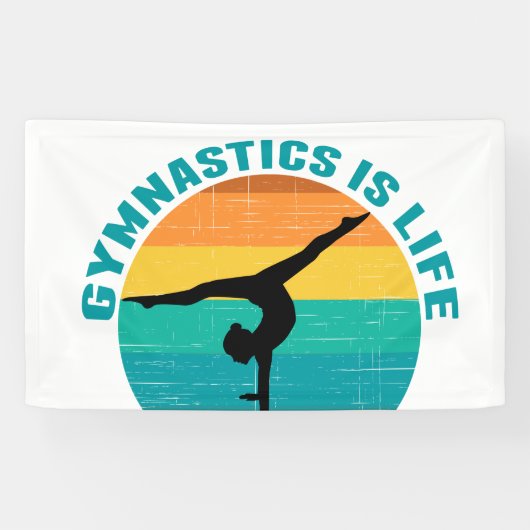 Gymnastik ist das Leben Schönes Sunset Gymnastik Banner (Horizontal)
