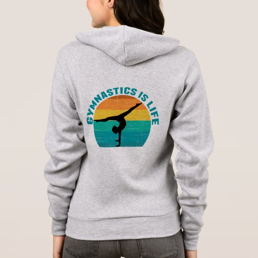Gymnastik ist das Leben Schönes Sunset Gymnastik Hoodie (Rückseite)
