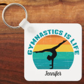 Gymnastik ist das Leben Schönes Sunset Gymnastik n Schlüsselanhänger (Vorderseite)