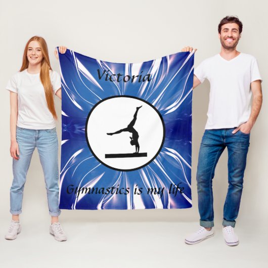 Gymnastik ist mein Leben Custom Gymnast Balance Be Fleecedecke (Beispiel)