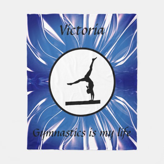 Gymnastik ist mein Leben Custom Gymnast Balance Be Fleecedecke (Vorderseite)