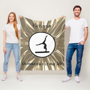 Gymnastik ist mein Leben Custom Gymnast Balance Be Fleecedecke