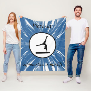 Gymnastik ist mein Leben Custom Gymnast Balance Be Fleecedecke