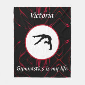 Gymnastik ist mein Leben - Custom Gymnast Tumble Fleecedecke (Vorderseite)
