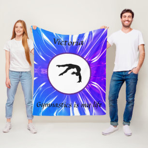 Gymnastik ist mein Leben - Custom Gymnast Tumble Fleecedecke