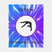 Gymnastik ist mein Leben - Custom Gymnast Tumble Fleecedecke (Vorderseite)