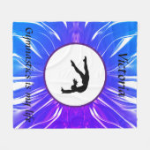 Gymnastik ist mein Leben - Custom Gymnast Tumble Fleecedecke (Vorderseite (Horizontal))