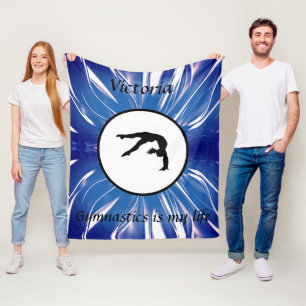 Gymnastik ist mein Leben - Custom Gymnast Tumble Fleecedecke