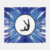 Gymnastik ist mein Leben - Custom Gymnast Tumble Fleecedecke (Vorderseite (Horizontal))