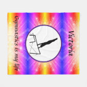 Gymnastik ist mein Leben - Custom Gymnastic Uneven Fleecedecke (Vorderseite (Horizontal))