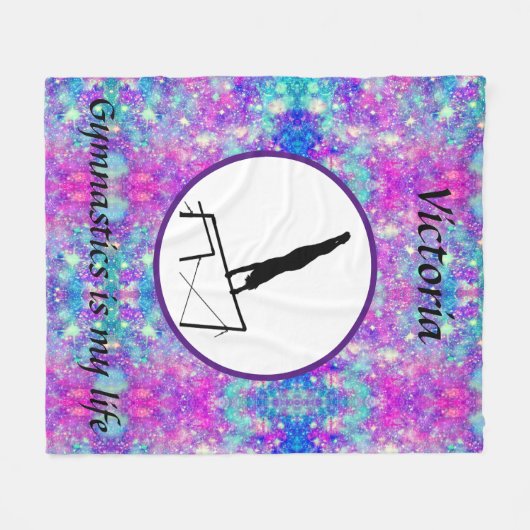 Gymnastik ist mein Leben - Custom Gymnastic Uneven Fleecedecke (Vorderseite (Horizontal))