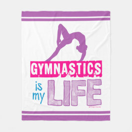 Gymnastik ist mein Leben Fleecedecke
