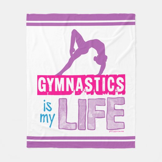 Gymnastik ist mein Leben Fleecedecke (Vorderseite)