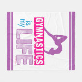 Gymnastik ist mein Leben Fleecedecke (Vorderseite (Horizontal))