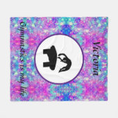 Gymnastik ist mein Leben - Gymnastik-Vault Fleecedecke (Vorderseite (Horizontal))