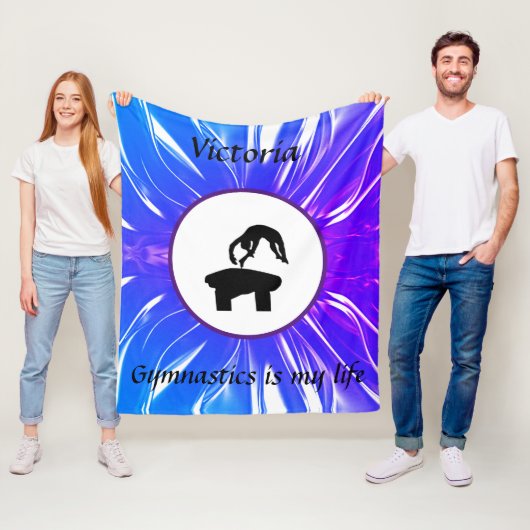 Gymnastik ist mein Leben - Gymnastik-Vault Fleecedecke (Beispiel)