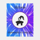 Gymnastik ist mein Leben - Gymnastik-Vault Fleecedecke (Vorderseite)