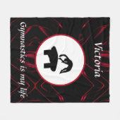 Gymnastik ist mein Leben - Gymnastik-Vault Fleecedecke (Vorderseite (Horizontal))