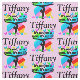 GYMNASTIK IST MEIN LEBEN PERSONALISIERT FABRIK STOFF