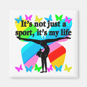GYMNASTIK IST MEIN LEBENSRAINBOW-DESIGN MAGNET