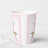 Gymnastik Jump Pink Hair Geburtstagsparty Pappbecher (Rechts)